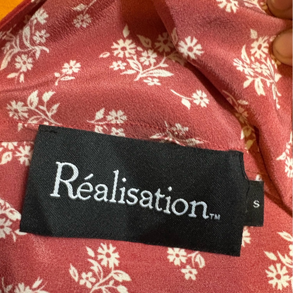 Realisation Par Red Floral V-Neck Mini Dress - Picture 3 of 3
